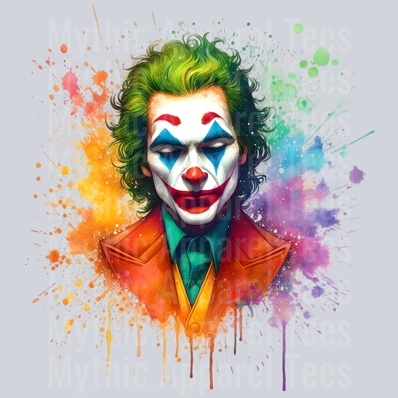 Joker Color Splash Art DTF Joker Transfers