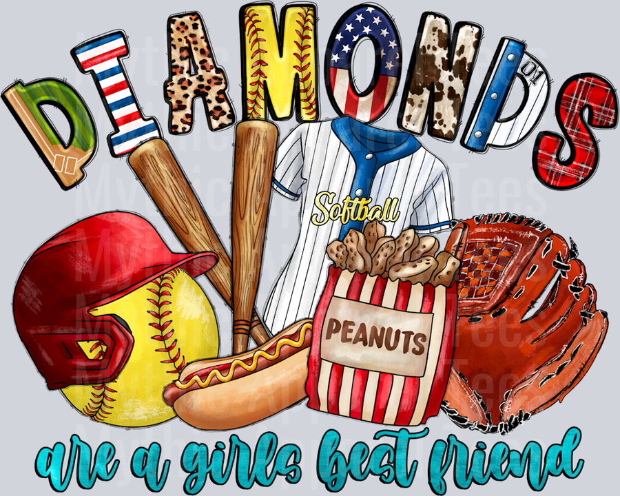 Diamonds Are a Girls Best Friend Softball