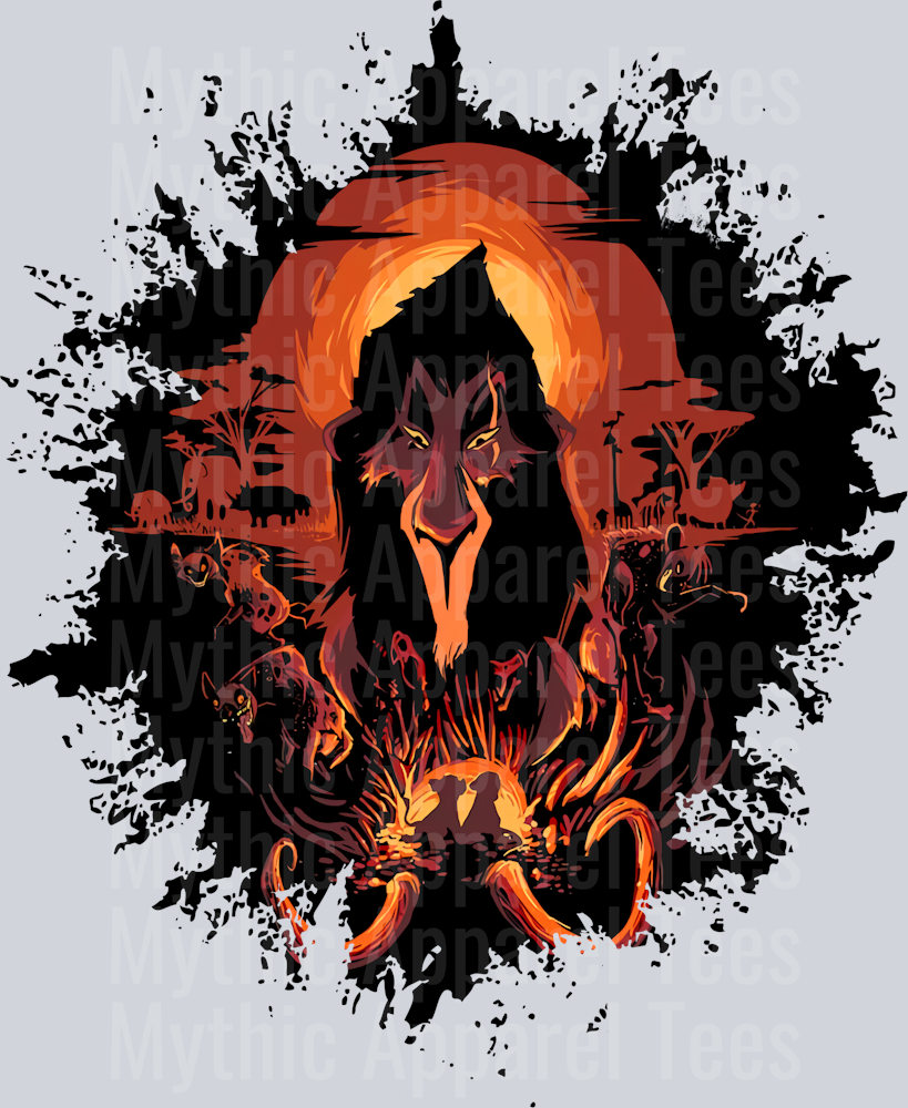 Scar Disney Villain The Lion King Dark Silhouette Color Splash Crystal Ball Vision
