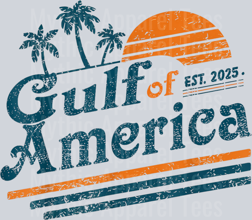 Retro Vintage Gulf Of US America 2025 American Flag Mexico 2 DTF Gulf Of America Transfers