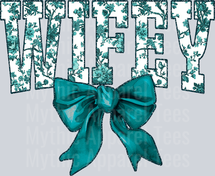 Teal Toile Wifey