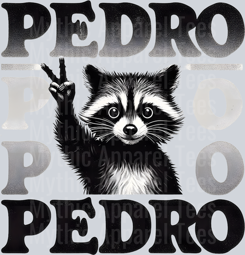 Pedro for president DTF Racoon Transfers