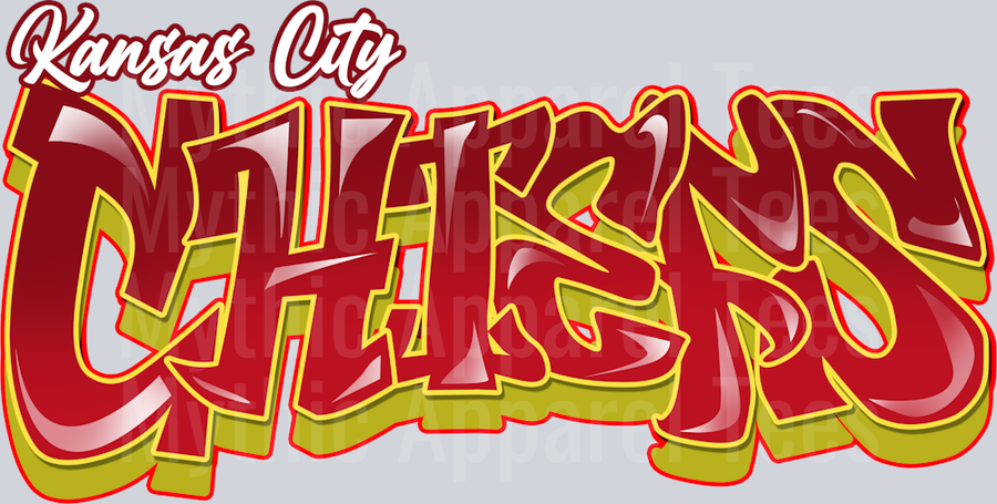 Chiefs Tri Color Airbrush DTF NFL Transfers