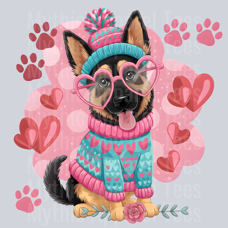germanshep Dog Valentines Day