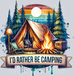 I’d Rather Be Camping, Camping Transfers, Summer, Outdoor Adventures, Camping Gear, Vintage Style, Funny Camping Quotes, DTF Transfer