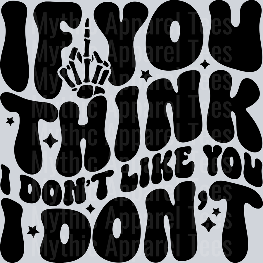 If You Think I Dont Like You I Dont