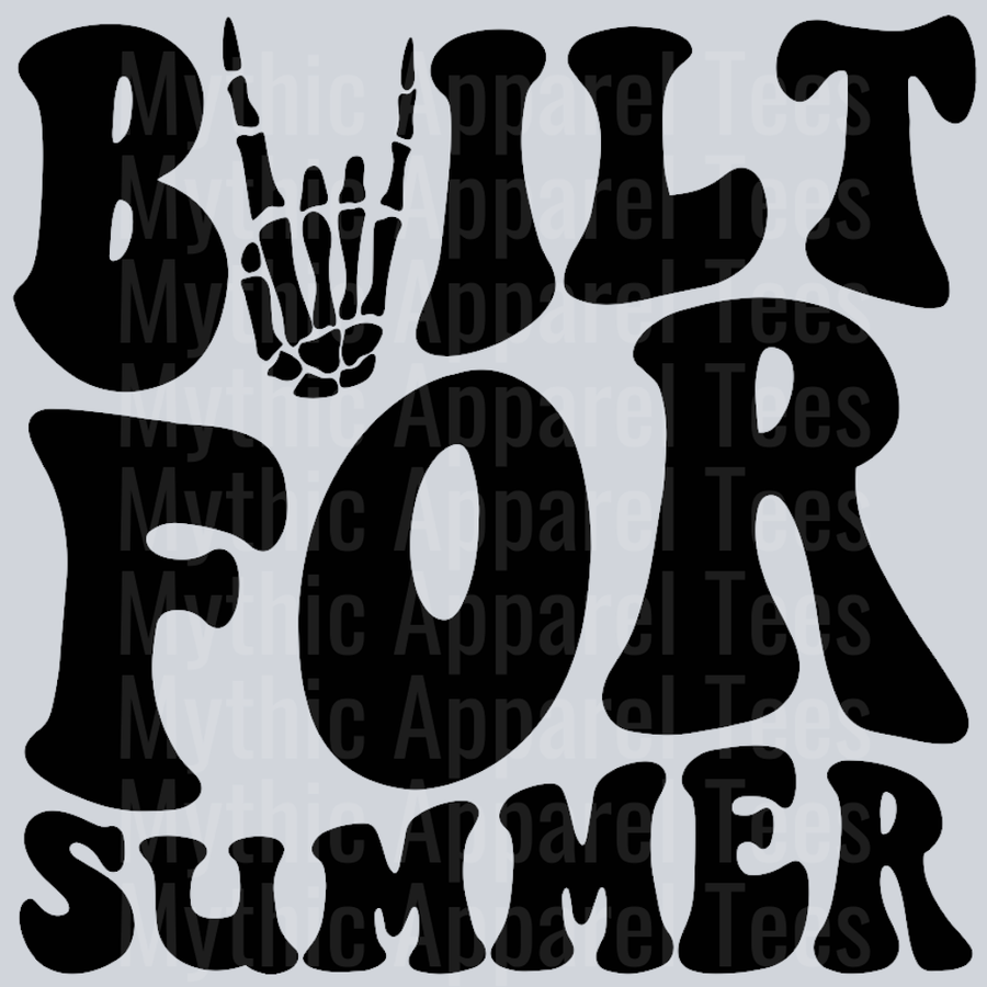 Built For Summer Wavey Retro Style Funny Shirt Design