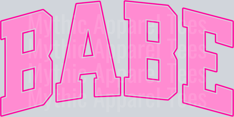 Babe Cute Glam Varsity Letters