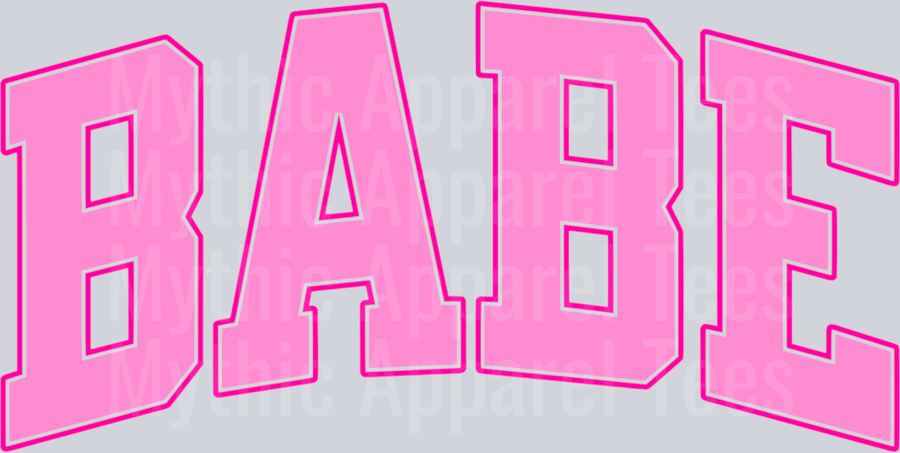 Babe Cute Glam Varsity Letters
