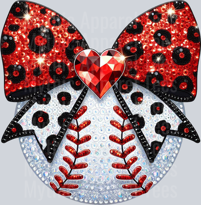 Rhinestone Baseball Glitter School Spirit & Sports
