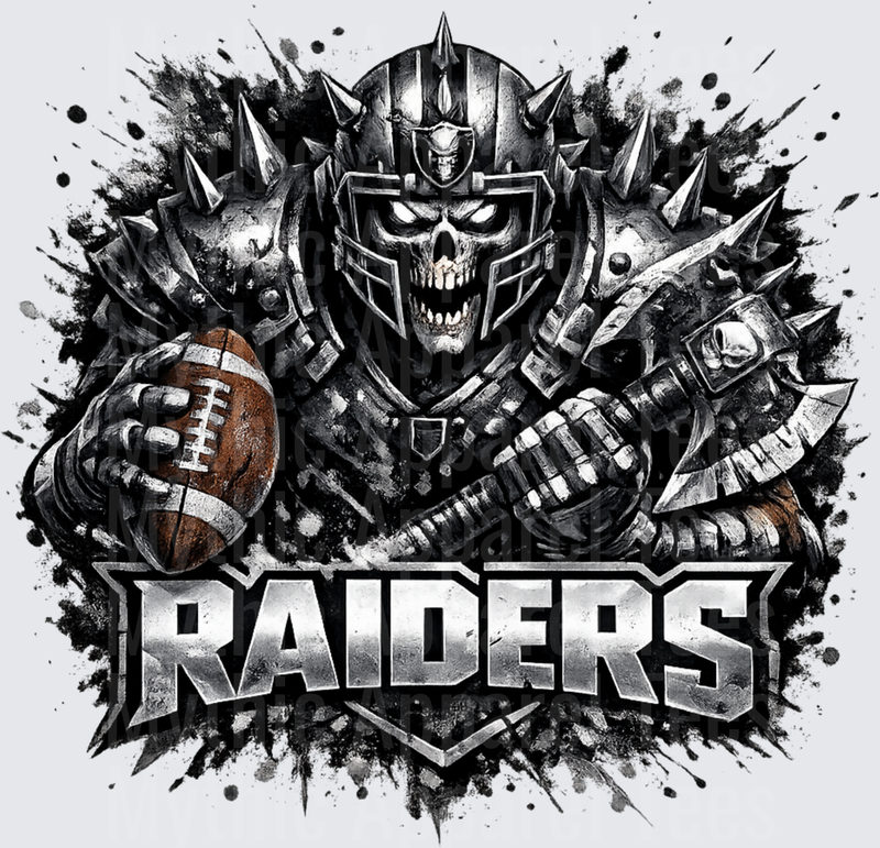 NFL Las Vegas Raiders Skull Warrior Spiked Armor Football
