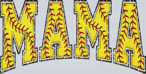 Softball Mama Red Stitching School Spirit & Sports