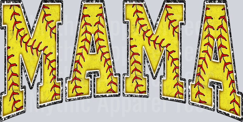 Softball Mama Red Stitching School Spirit & Sports