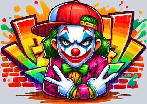Joker Graffiti DTF Pop Culture Transfers