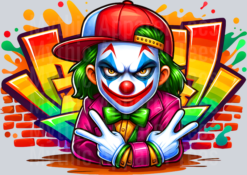 Joker Graffiti DTF Pop Culture Transfers
