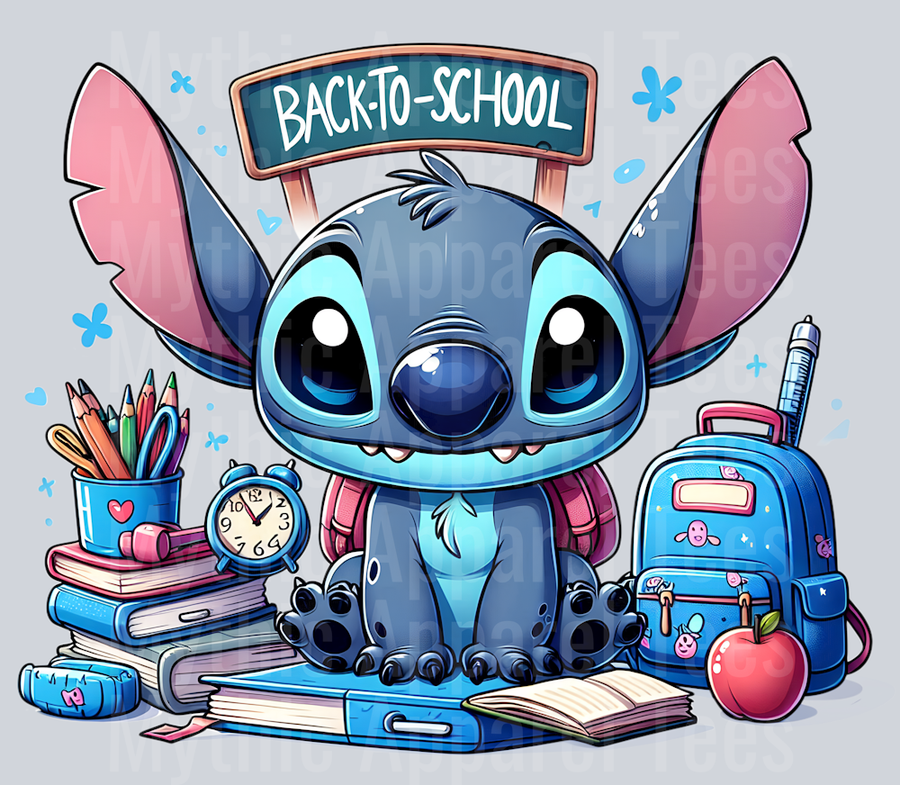 Stitch Back to School Transfer 5 DTF Stitch Back To School Transfers