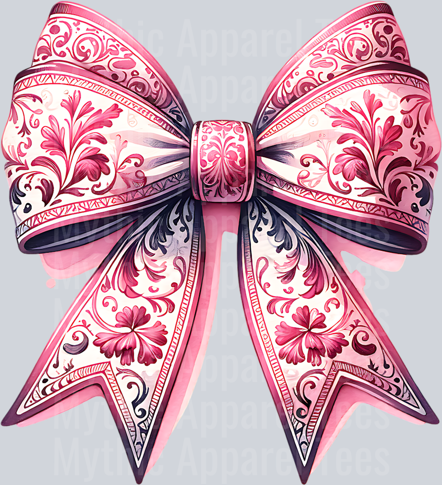 PINK FLORAL BOW