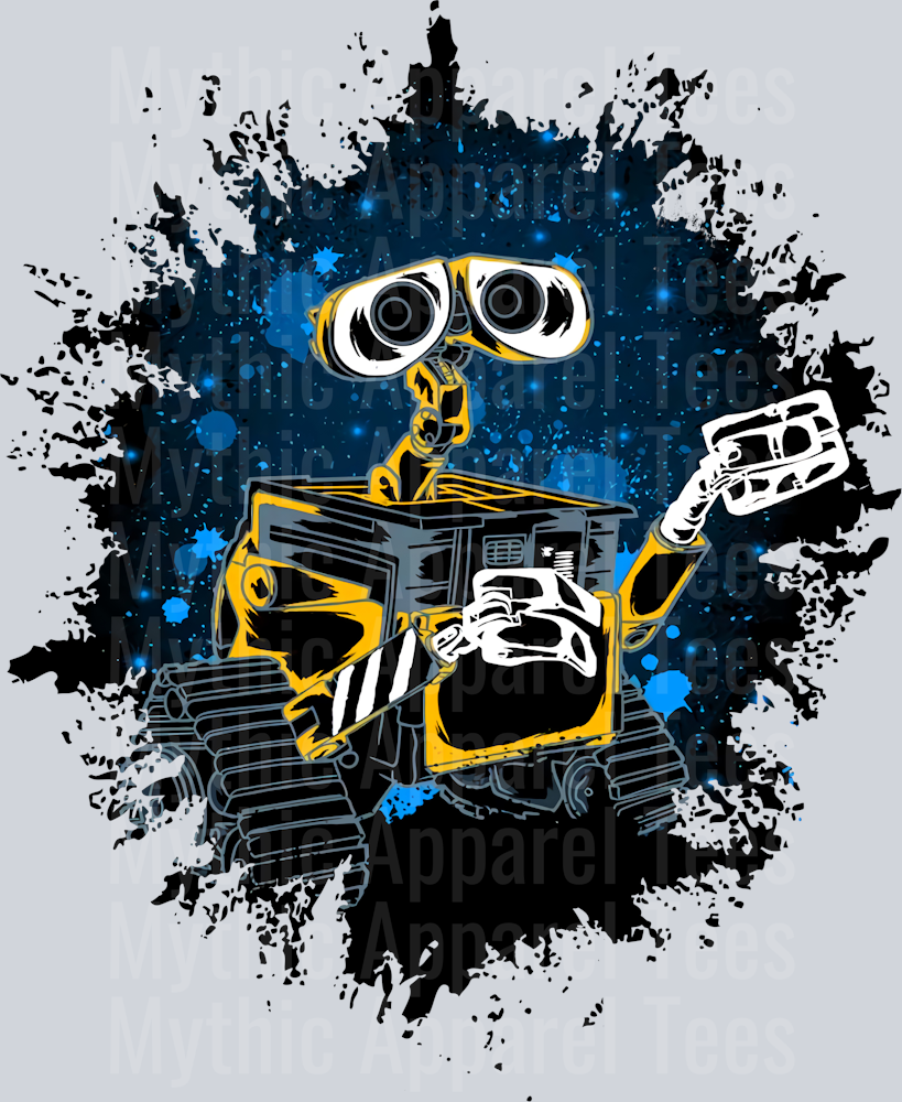 WALL-E Disney Dark Silhouette Color Splash Crystal Ball Vision