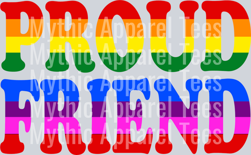 Proud Friend Rainbow LGBTQ+ Transfer
