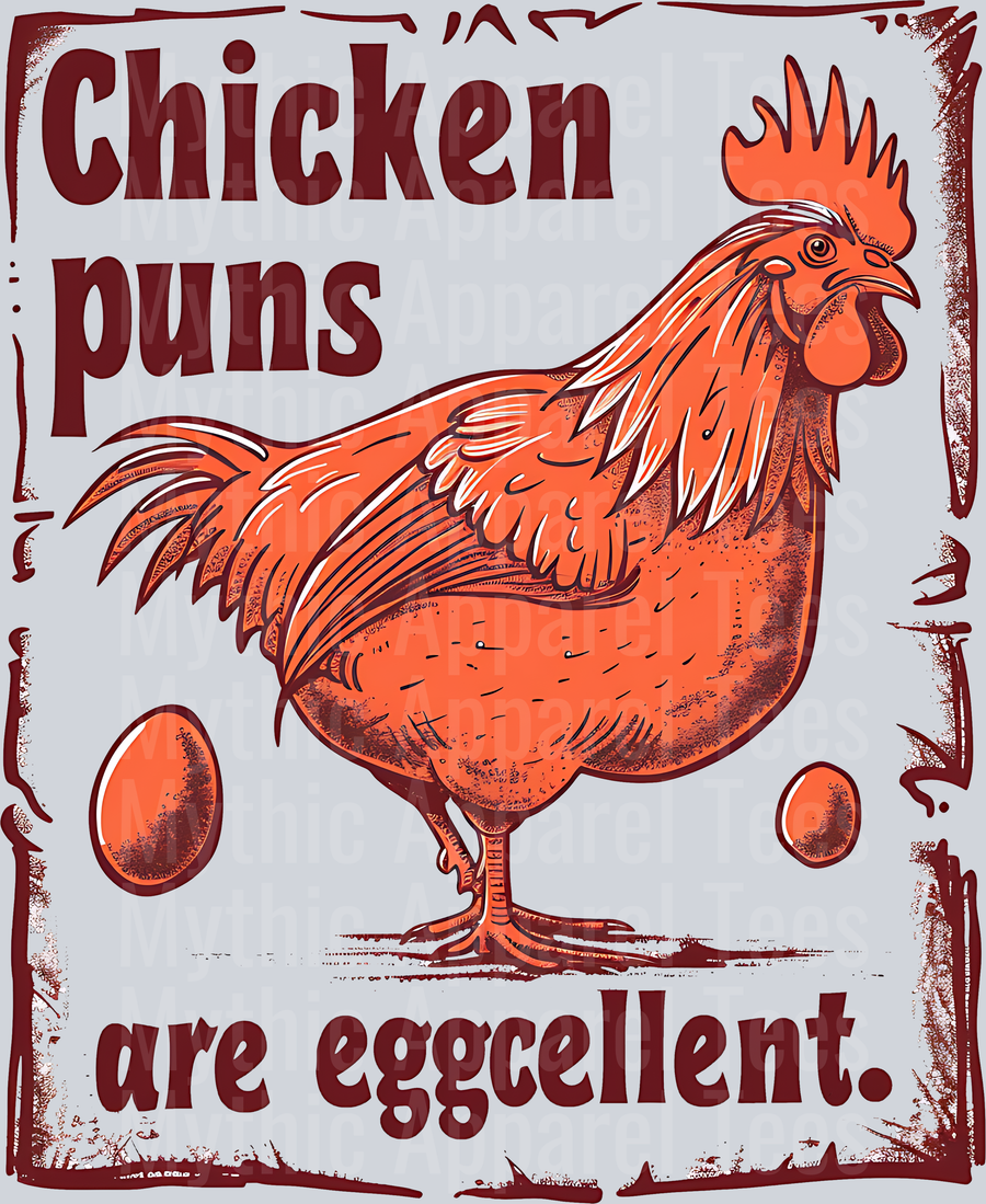 Chicken puns are eggcellent. DTF Chicken Transfers