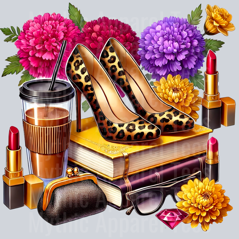 5 Leopard Heels Glam DTF Glam Transfers