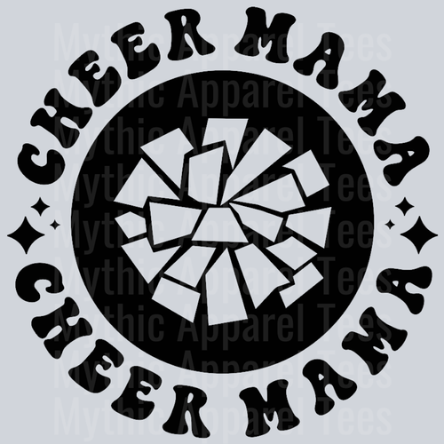 Somebodys Loud Ass Cheer Mama Pocket Design Cheerleader Wavy Retro Funny Designs