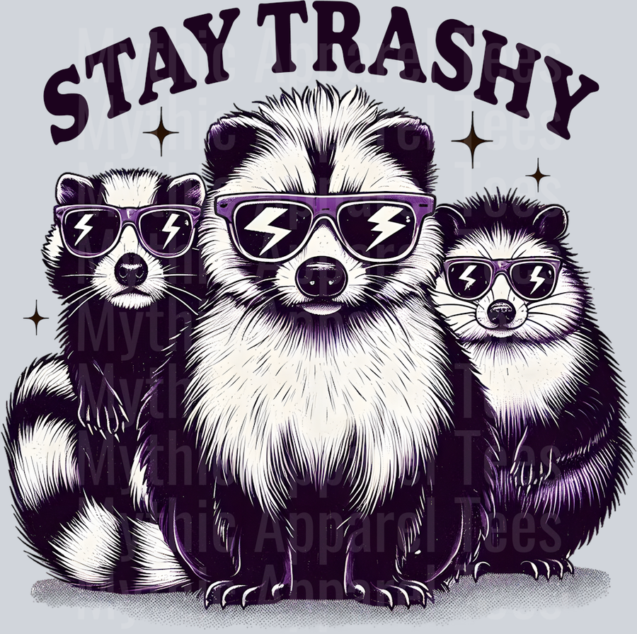 Stay Trashy Raccoon pack DTF Racoon Transfers