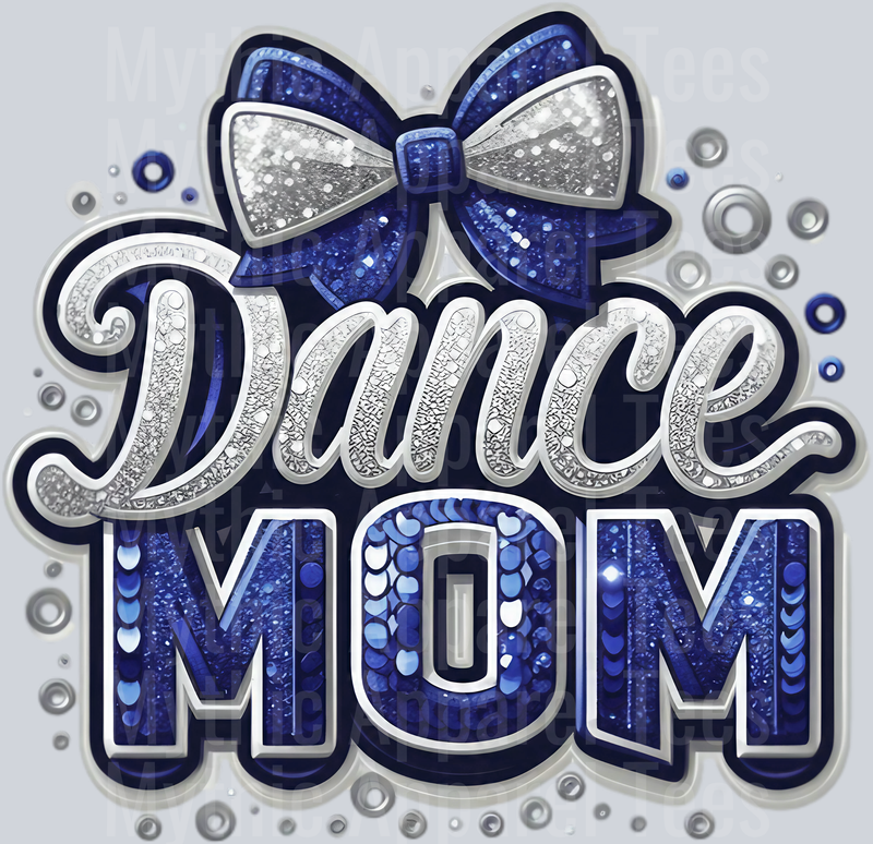 0010 Dance Mom Sequins Navy Blue DTF Dance Mom Transfers