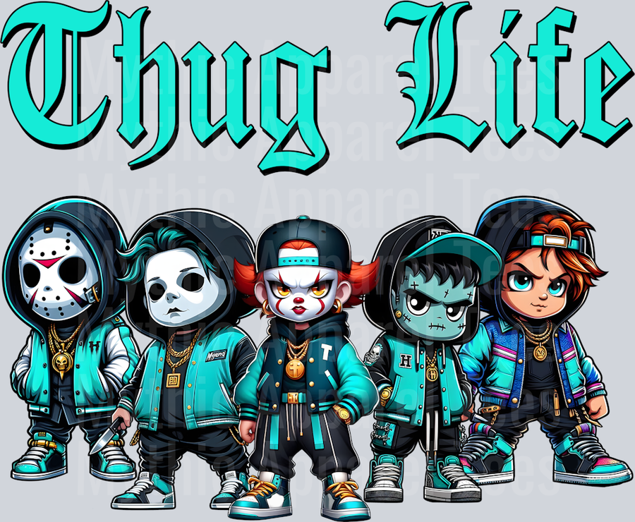 Jason V Pennywise Frankenstein Michael Myers Horror Movie Halloween DTF Thug Life Transfers