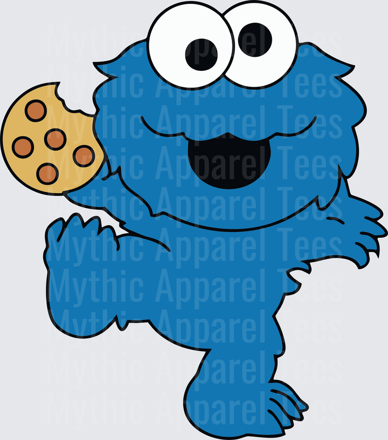 Sesame Street Baby Cookie Monster Holding Chocolate Chip Cookie