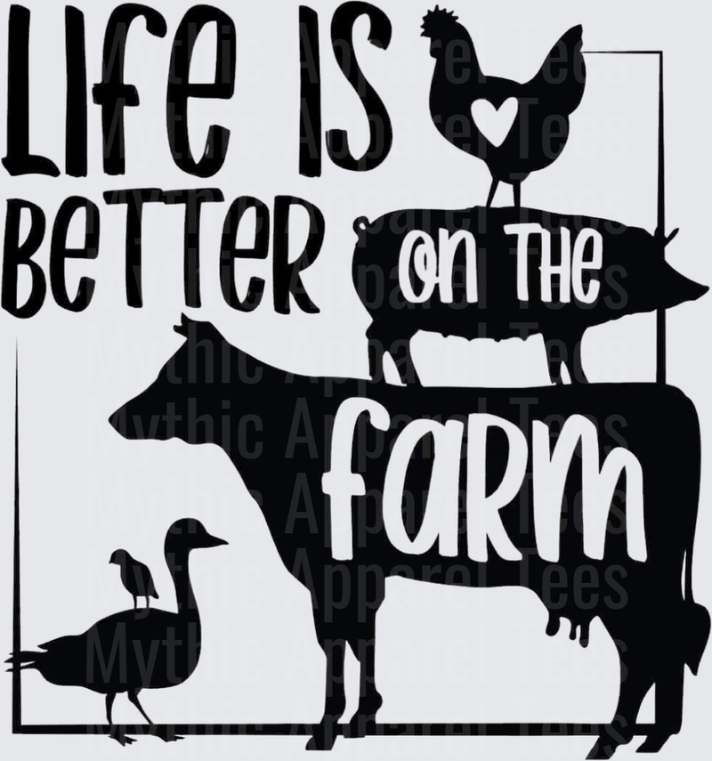 Farm Life Is Better On The Farm Silhouette Animals Design