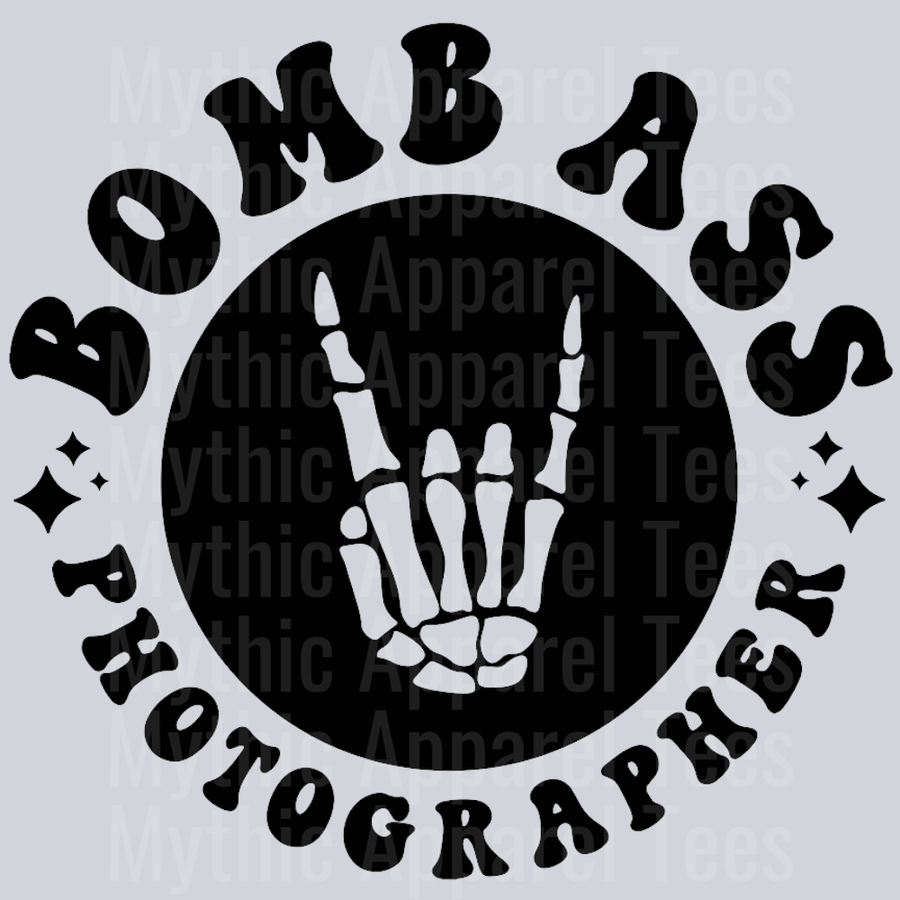 Somebodys Bomb Ass Photographer Pocket Design Wavey Retro Style Funny Shirt Design