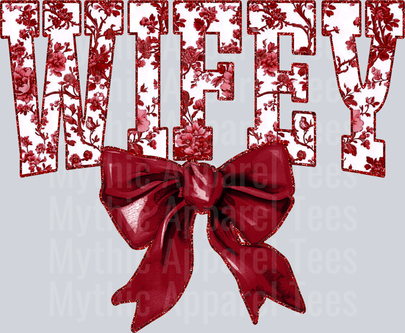 Maroon Toile Wifey