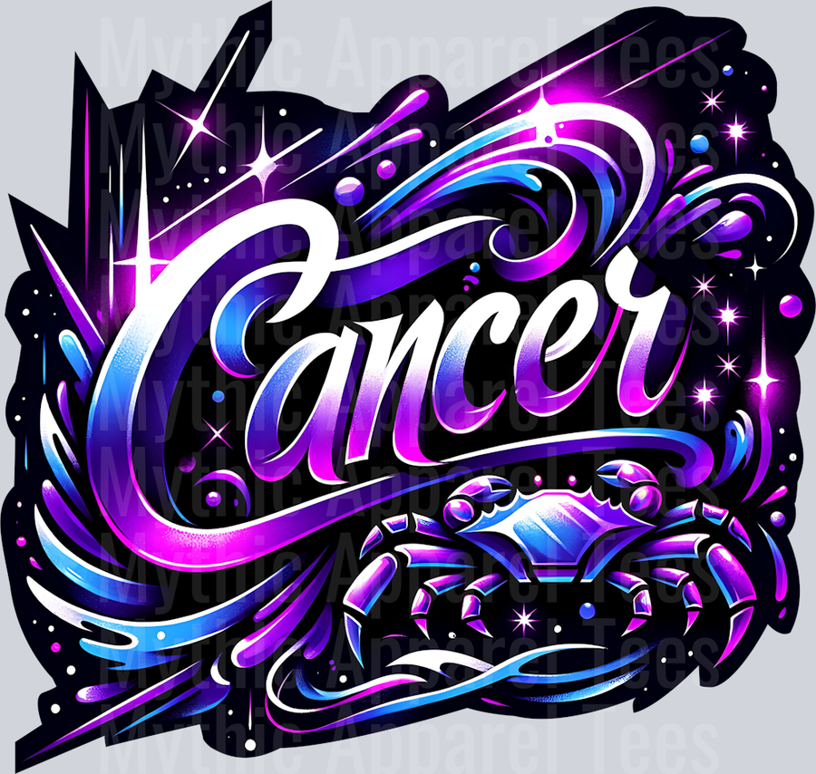 Cancer Purple Sign DTF Zodiac Sign Transfers