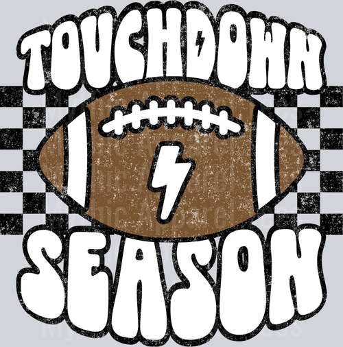 Touchdown Season Football Checkered School Spirit & Sports
