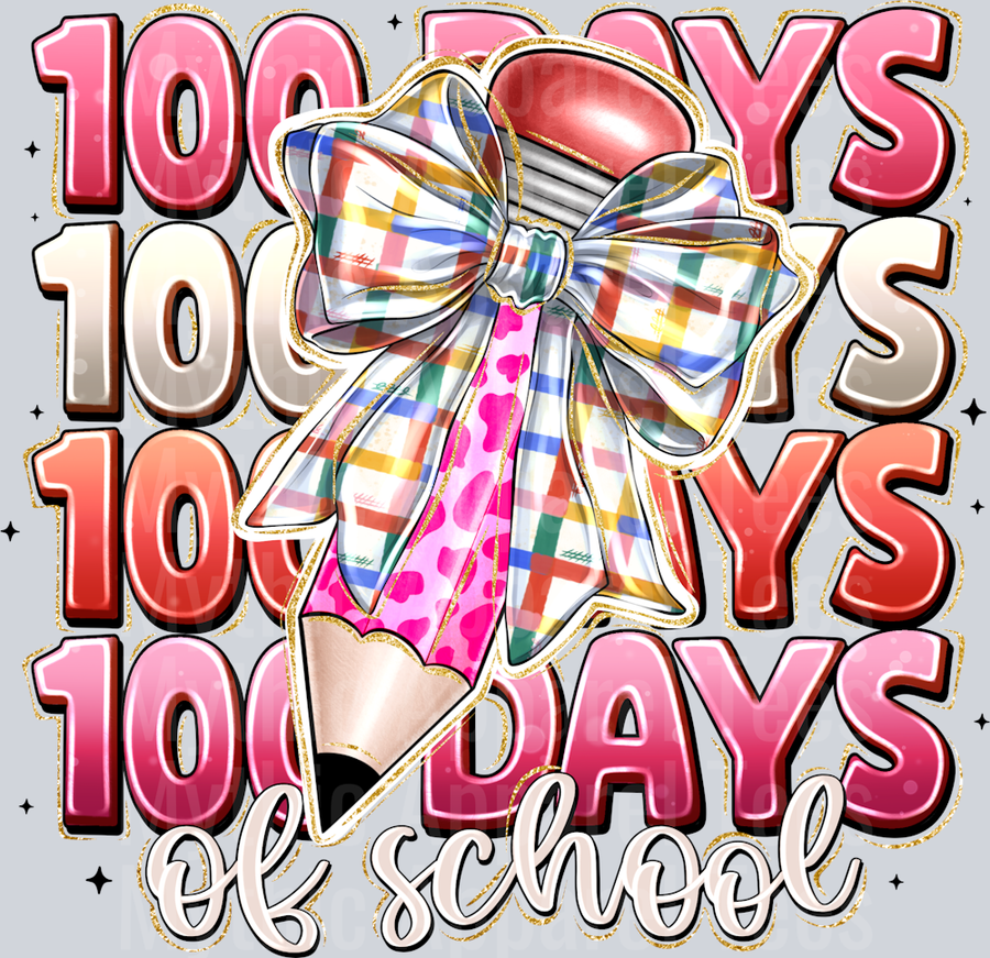 100 days of school pencil bow