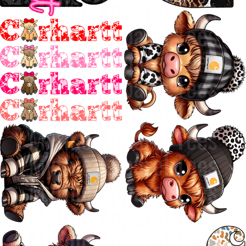 CARHARTT GANG SHEET 10 FULL SIZE IMAGES