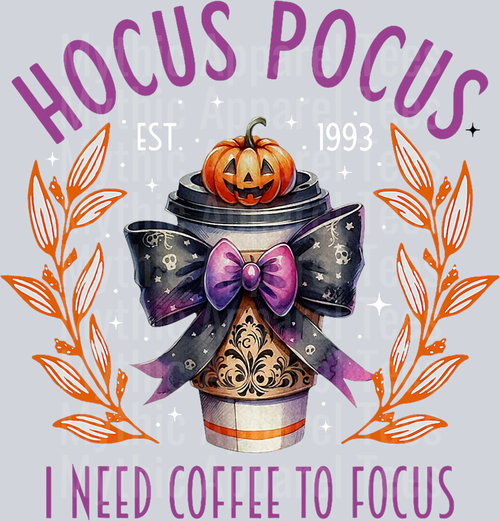 Hocus Pocus I Need Coffee To Focus, Retro Halloween, Coffee T-Shirt