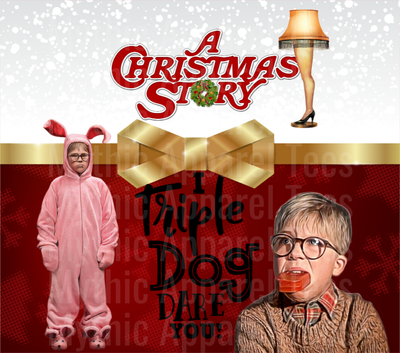 A Christmas Story I Triple Dog Dare You Ralphie Pink Bunny Suit Tongue Flagpole Leg Lamp Holiday