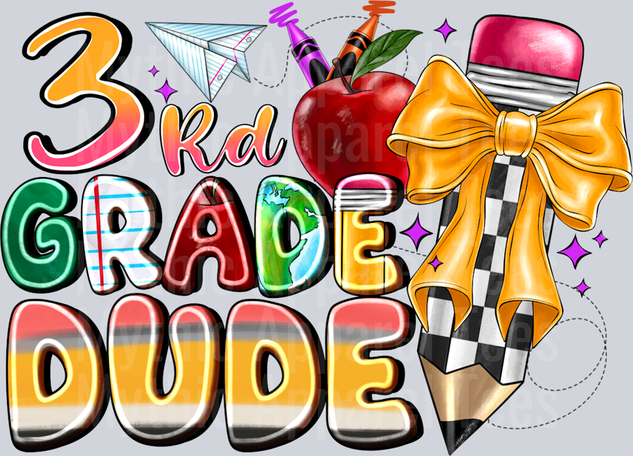 3rd Grade Dude Pencil Back To School