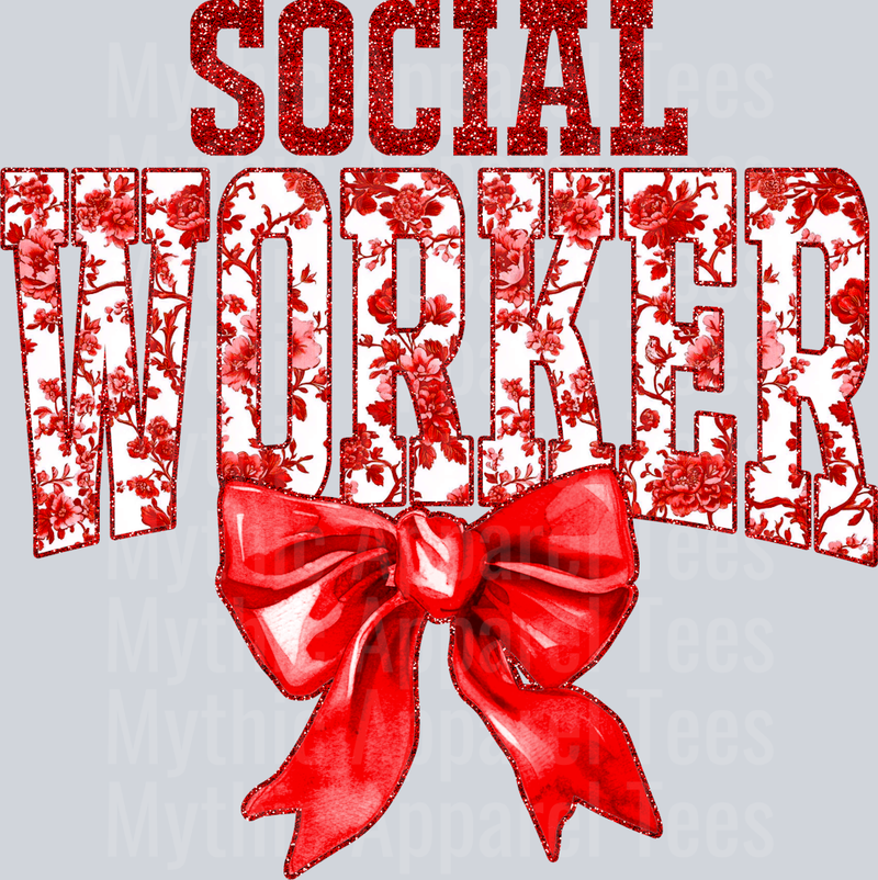 Red Toile Social Worker