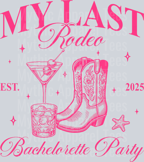 Funny My Last Rodeo Bachelorette Cowgirl Bachelorette Party T-Shirt (1)