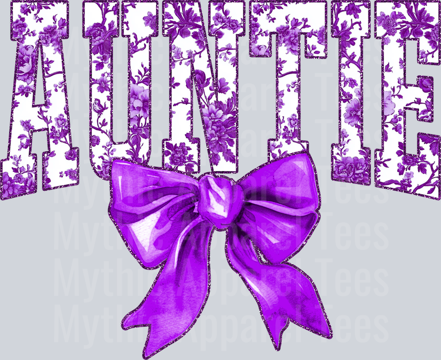 Purple Toile Auntie