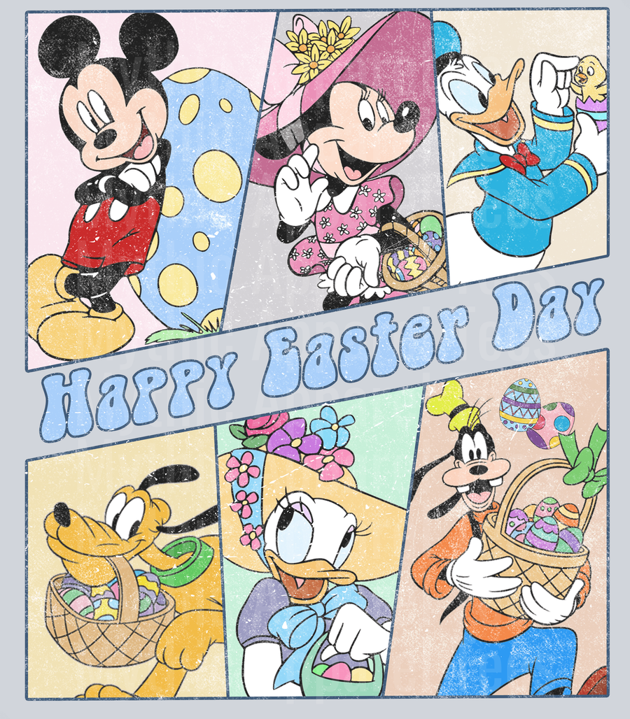 Happy easter day Easter Mickey Shirt DTF Disney Transfers