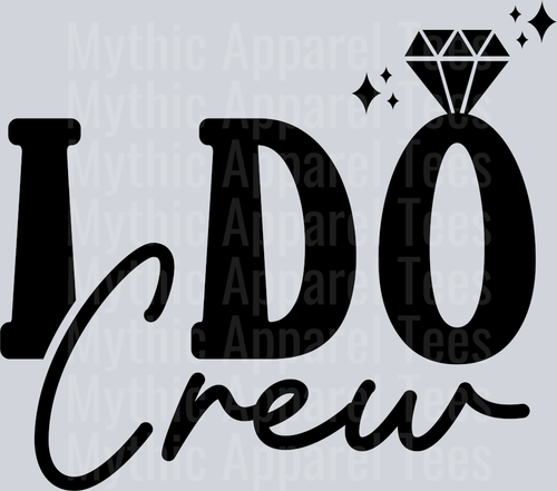 I do crew black with big diamond DTF I Do Crew Transfers