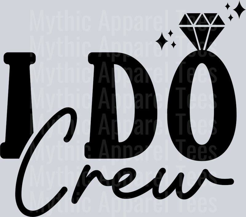 I do crew black with big diamond DTF I Do Crew Transfers