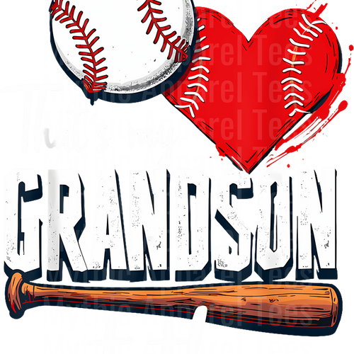 Grandma Grandpa Grandparents Baseball DTF Transfer