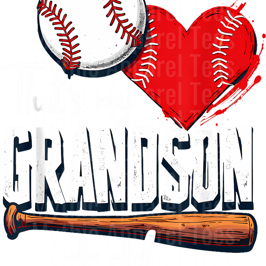 Grandma Grandpa Grandparents Baseball DTF Transfer