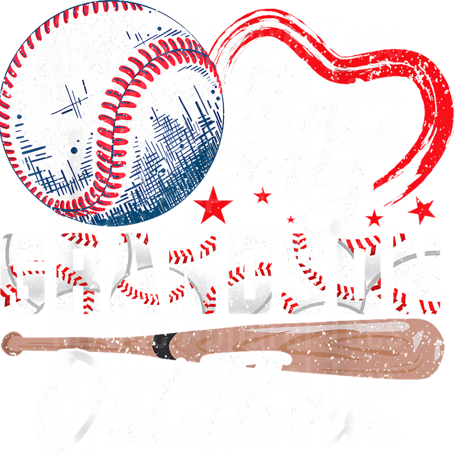 Grandma Grandpa Grandparents Baseball DTF Transfer