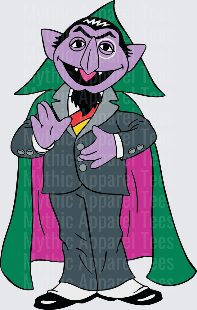 Sesame Street Count von Count Purple Vampire Cape Suit